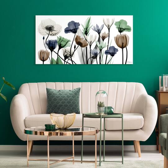 Empire Art Direct 24" x 48" Floral Landscape Frameless Free Floating Printed Tempered Glass Wall Art